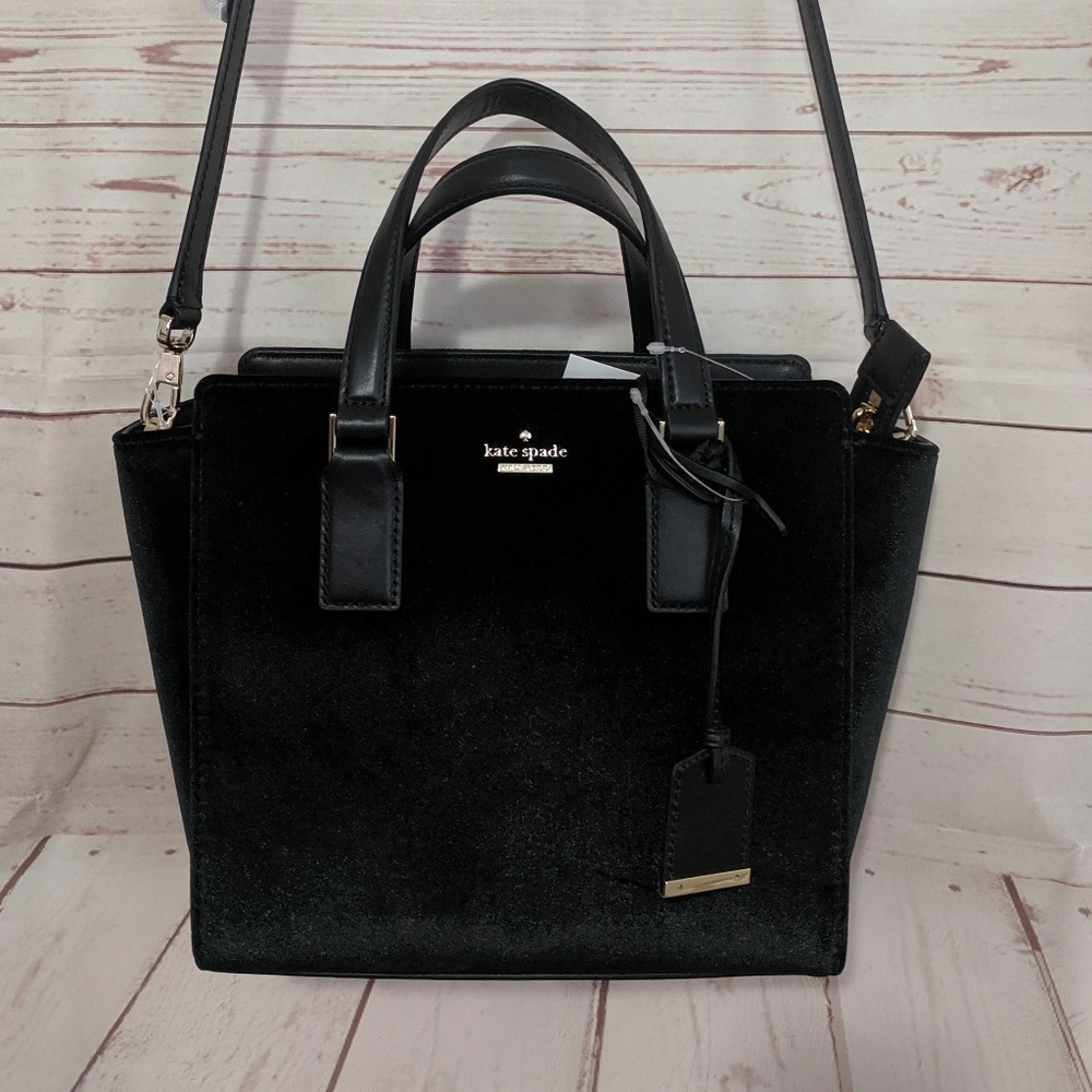 Kate Spade Small Cameron Hayden Velvet Satchel - Picture 4 of 8